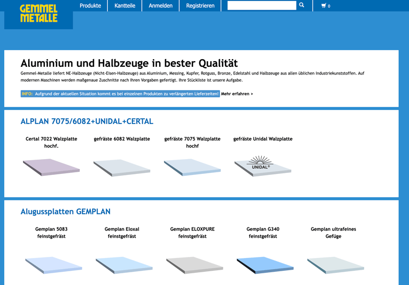 Gemmel-Metalle Webshop